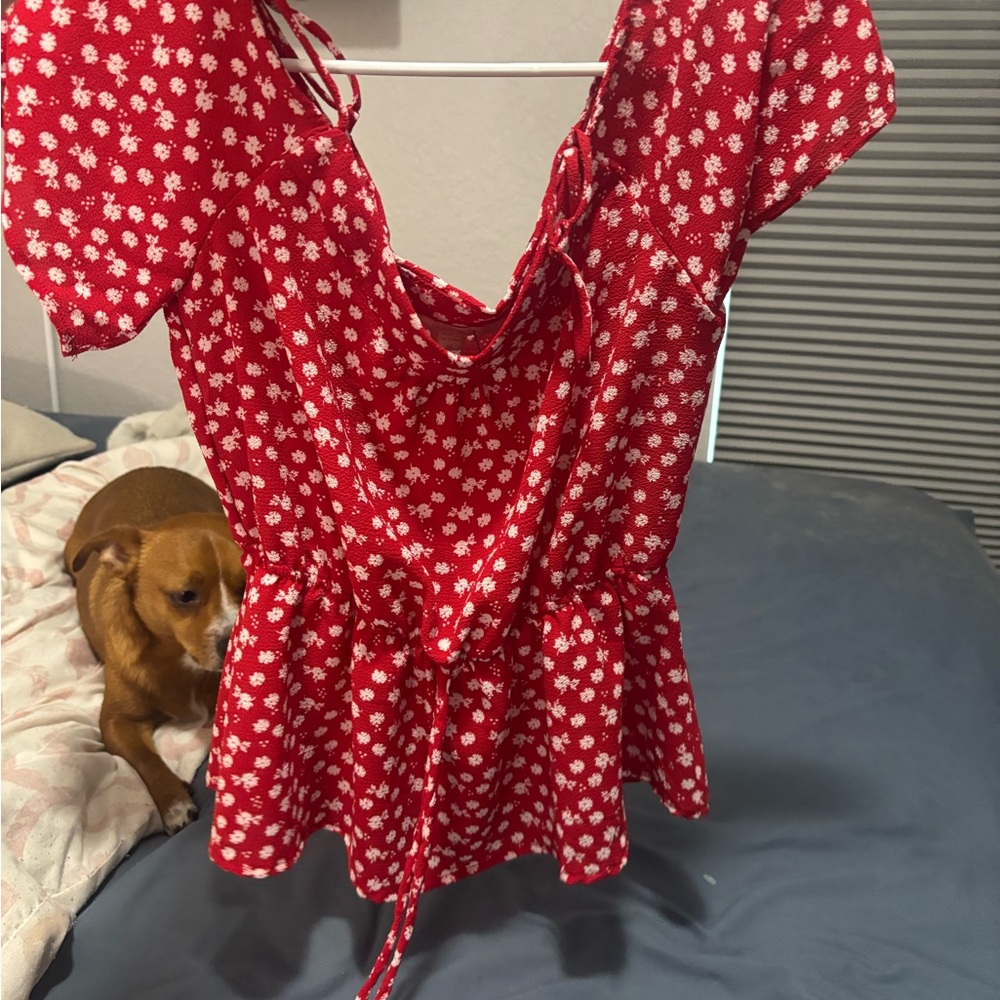 Red Floral Shirt